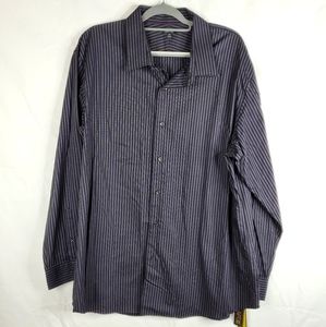 NWT Apt. 9 Gray & Black Long Sleeve Button Down
